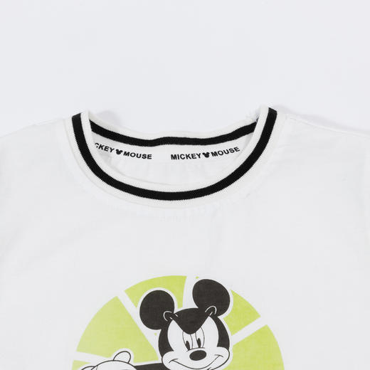 迪士尼【经典米奇】24夏款男童运动休闲套装纯棉透气短袖短款两件套ZD2DT014 商品图3