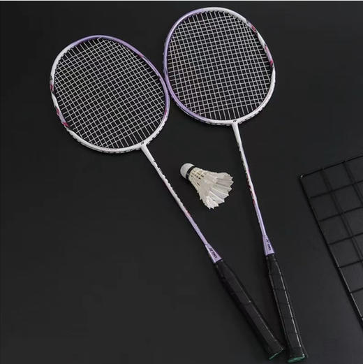 开春，练起来！最天斧66 羽毛球拍 一副入手 碳素纤维材质 namd创新系列 回转力生成系统！！尤尼克斯拍一副紫杆球拍 商品图0