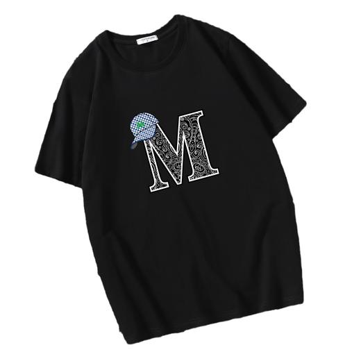 【纯棉】【新款DAL】大码夏季短袖T恤潮款圆领印花多色加肥加大男士打底上衣半袖 商品图4