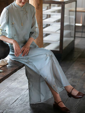牧衣游原创 机绣丝棉半裙女夏新款轻盈柔软百搭半身裙显瘦 久客