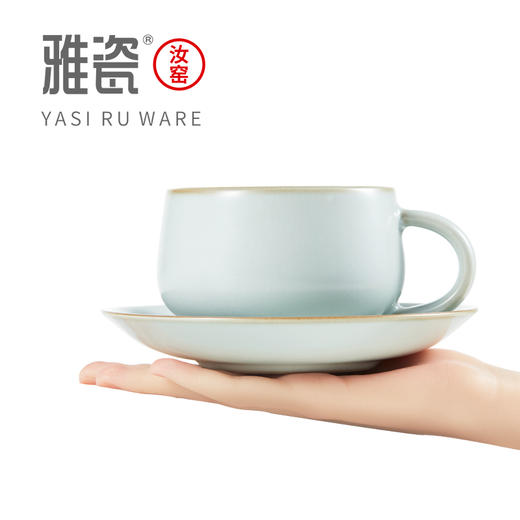 汝窑安然杯碟对组 办公杯 商品图6