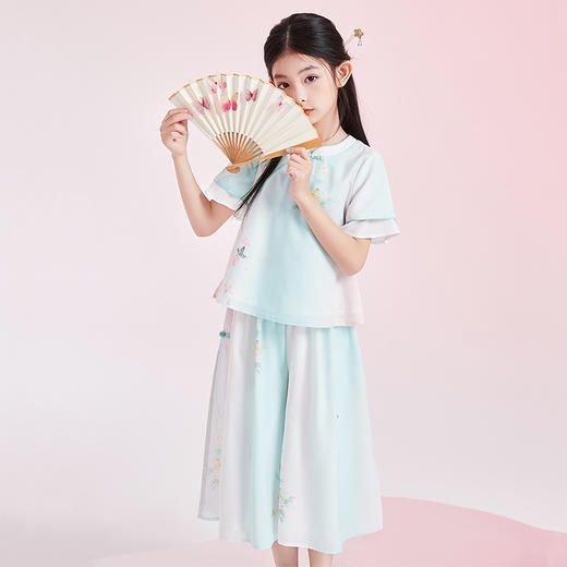 笛莎Deesha 女童套装2024年新中式套装 商品图1
