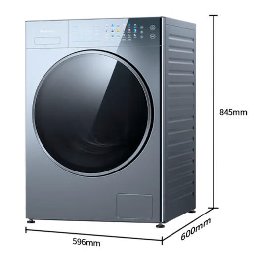 松下（Panasonic）10KG洗+8KG烘滚筒洗衣机 幻彩屏幕外观 高速涡轮循环自滤净水科技洗 水氧泡沫净3.0技术原生级护衣 XQG100-VD197 洗烘一体机 双智能投放 商品图1