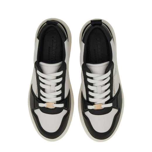 FERRAGAMO 菲拉格慕 男士Gancini轮廓低帮休闲运动鞋 混色 770882 商品图2