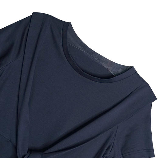 VIVIAN LIU薇薇安刘R2327403春女装新款圆领胸口飘带短袖连衣裙 商品图2