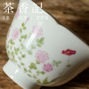 茶香记 南山夏 甜白春日花园盖碗 甜白釉 古法制瓷 元宝盖碗 古彩手绘 商品缩略图2