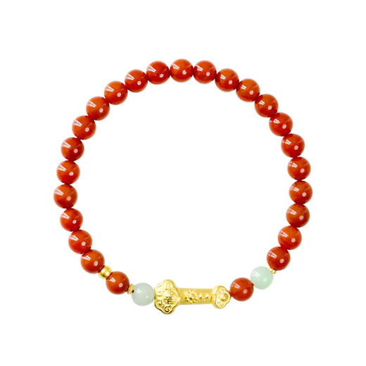 【经典】吉瑞祥福南红玛瑙如意手串 圆润饱满 颗颗精选 时尚大气 商品图3