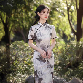 复古国风，素雅新中式改良旗袍YG-2427