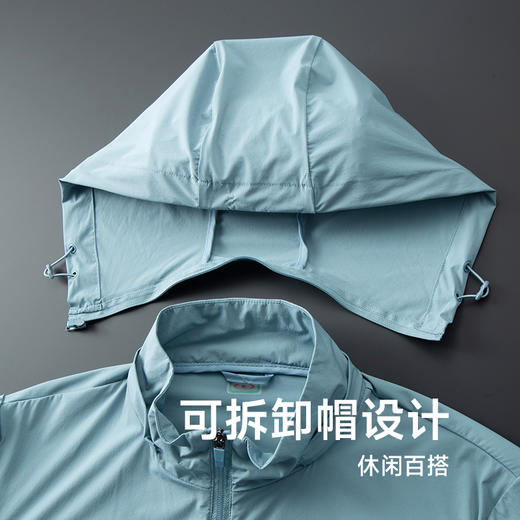 【Q】【防晒衣】【新款DWN】大依优型大码可拆卸帽外套高弹皮肤衣防晒外套男宽松加肥加大码上衣夹克薄款 商品图3