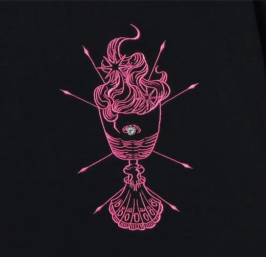 T86011夏季新款潮流镶钻星辰印花T恤潮流百搭男女上衣时尚休闲T恤 商品图3