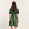谜底衬衫裙短袖2024夏新品复古宽松中长款连衣裙配腰带242ML0582 商品缩略图2