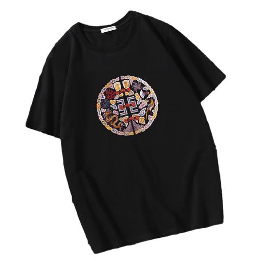 【Q】【新款DAL】大码夏季短袖T恤潮款圆领印花多色加肥加大男士打底上衣半袖 商品图2