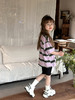 【韩版宽松，潮童必备！】24夏新款中小童女童韩国童装，柔软棉感条纹宽松圆领短袖T恤上衣！ 商品缩略图2