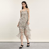 谜底吊带连衣裙2024夏季新品复古法式桑蚕丝碎花中长裙242GL0609 商品缩略图1
