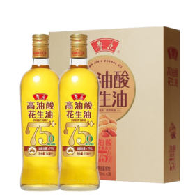 鲁花高油酸花生油（750ml*2）简装礼盒