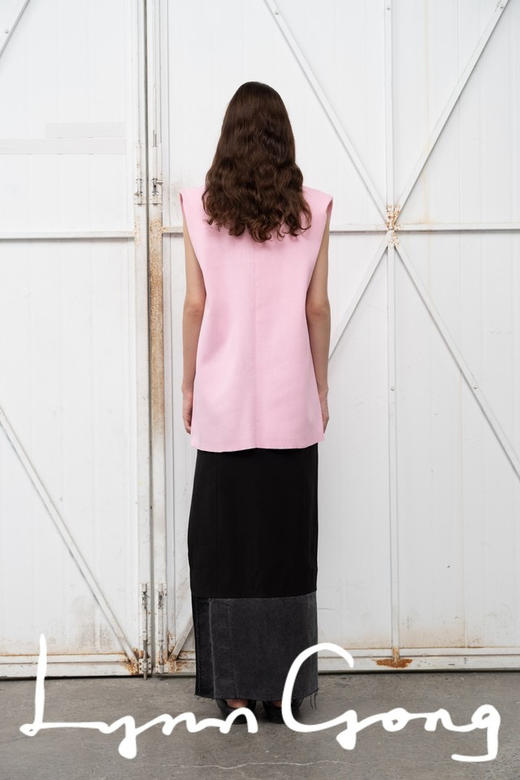 斜切拼牛仔半裙 商品图2