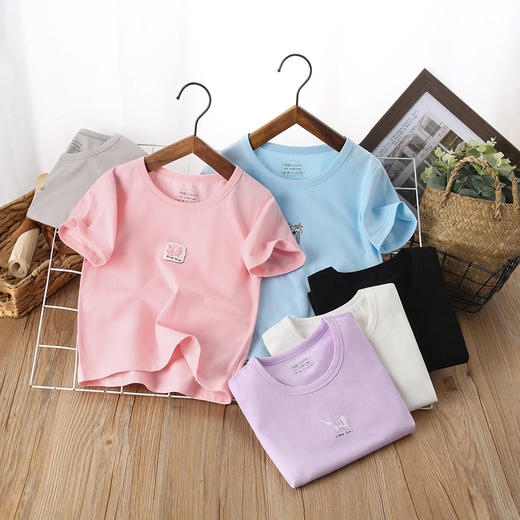 【回头率爆棚  59.9/3件 】 亲子莱卡棉短袖T恤 100-170码 商品图2