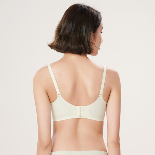 都市丽人自然舒适内衣女蕾丝文胸A杯适穿3/4杯加厚无钢圈四排扣LB41C1 商品图3