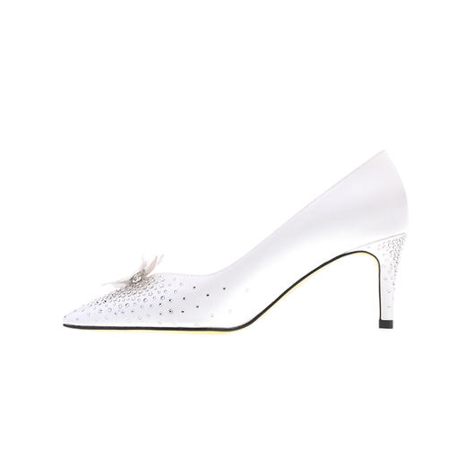 sheme蝶舞飞扬系列丝绸搭配网纱蝴蝶刺绣水晶烫钻优雅时尚女士单鞋可定制 商品图1