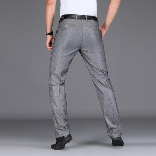 【夏季薄款】【新款DYG】大依优型大码商务休闲裤直筒长裤男舒适弹力休闲简约百搭加肥加大男装西裤 商品图3