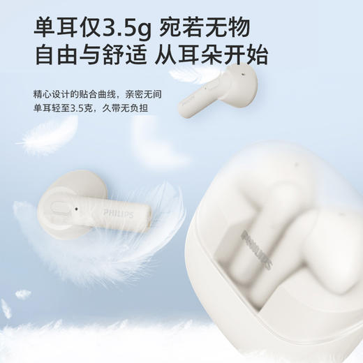 【真蓝牙 更稳定】飞利浦(PHILIPS)无线蓝牙耳机双麦AI通话降噪运动耳机苹果华为小米安卓手机通用 商品图4