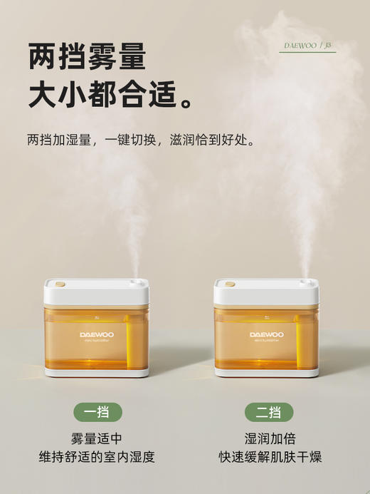 大宇加湿器J3小型办公室桌面卧室宿舍学生 商品图1