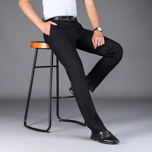 【Q】【夏季薄款】【新款DYG】大依优型大码商务休闲裤直筒长裤男舒适弹力休闲简约百搭加肥加大男装西裤 商品图2