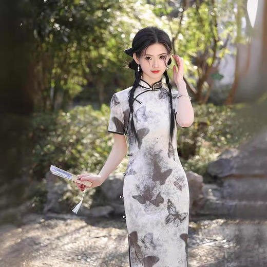 复古国风，素雅新中式改良旗袍YG-2427 商品图3