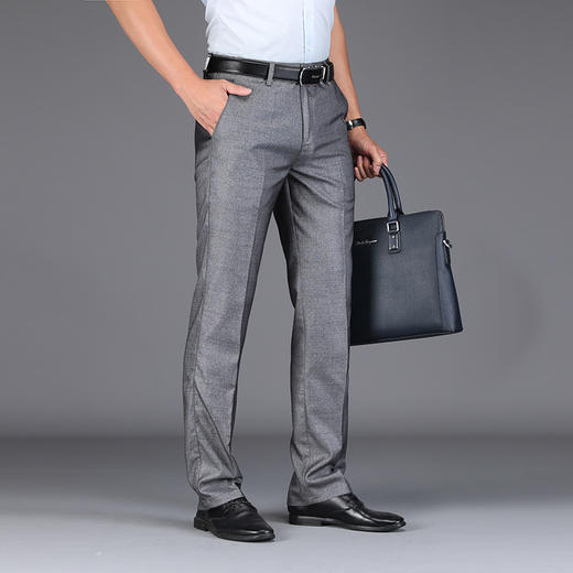 【夏季薄款】【新款DYG】大依优型大码商务休闲裤直筒长裤男舒适弹力休闲简约百搭加肥加大男装西裤 商品图2