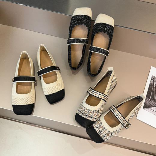 【优雅舒适】法式飞织王妃鞋 时尚个性 潮流百搭单鞋 鞋底防滑不磨脚 柔软轻盈舒适 修饰腿型 显腿长~可甜可酷、日常通勤都能轻松驾驭！ 商品图6