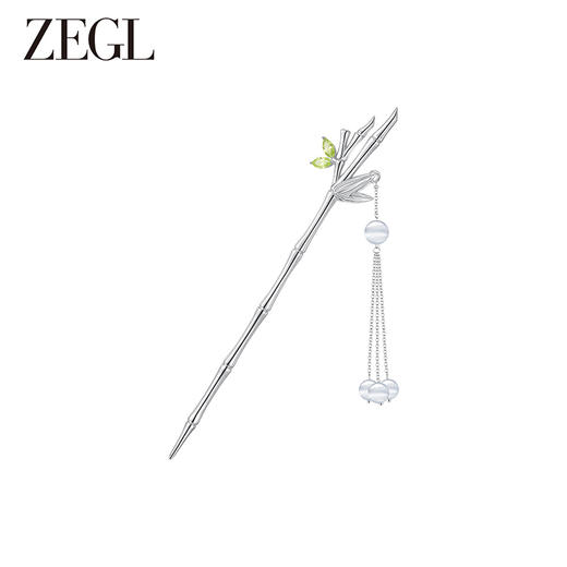 ZEGL设计师竹韵系列流苏竹节发簪新中式古风女高级感头饰发饰簪子 商品图3