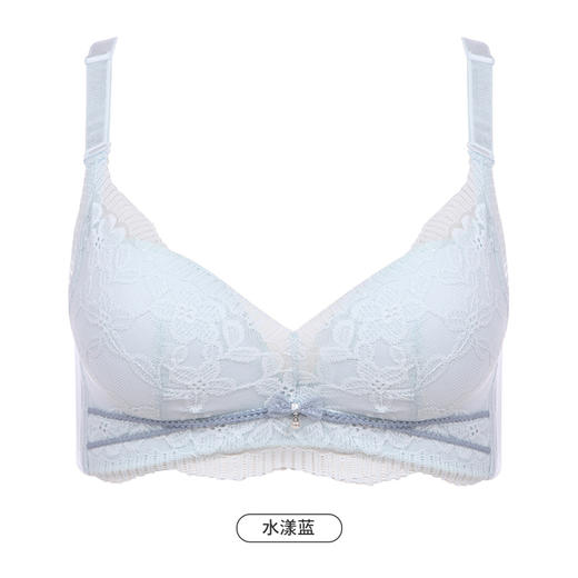 都市丽人自然舒适柔芯杯3D按摩杯内衣女蕾丝文胸AB杯适穿3/4杯无钢圈三排扣LB41C3 商品图12