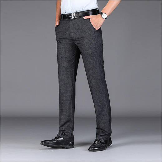 【Q】【夏季薄款】【新款DYG】大依优型大码商务休闲裤直筒长裤男舒适弹力休闲简约百搭加肥加大男装西裤 商品图2