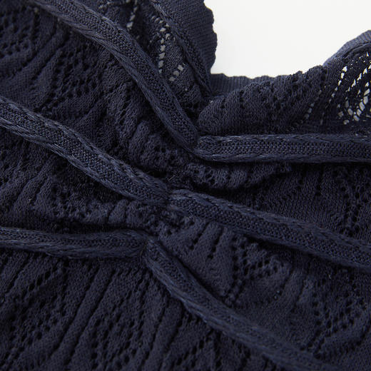 谜底针织小吊带2024年夏季新品复古优雅深V领修身内搭女242MZ0871 商品图3