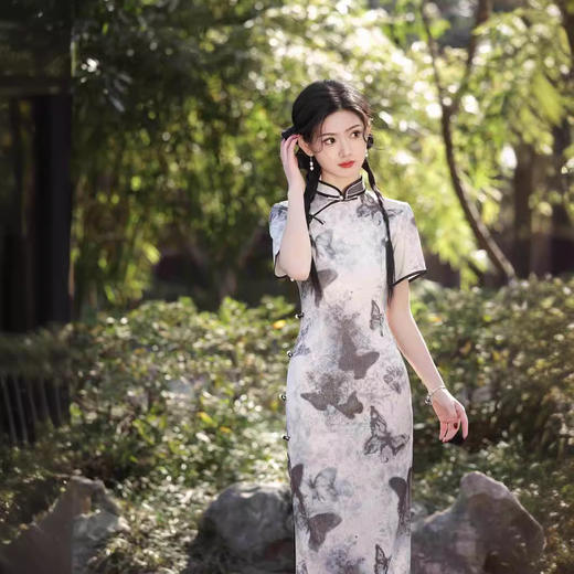 复古国风，素雅新中式改良旗袍YG-2427 商品图1