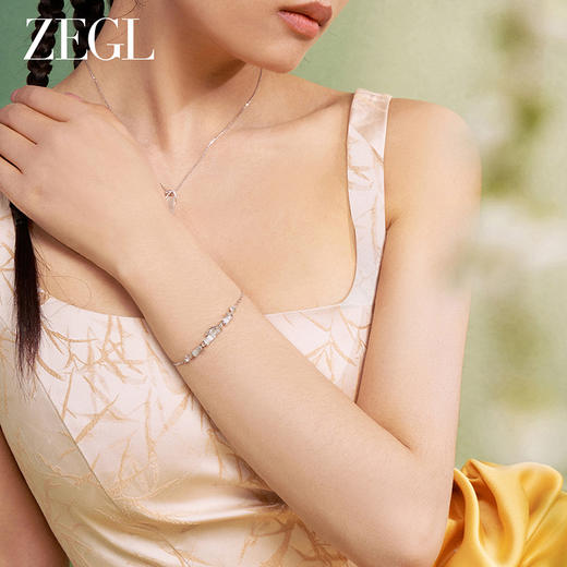 ZEGL999纯银竹节手链女2024年新款轻奢小众精致猫眼石新中式手饰 商品图1
