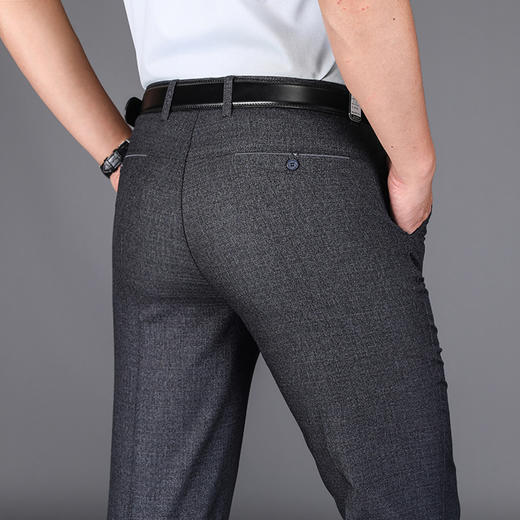 【Q】【夏季薄款】【新款DYG】大依优型大码商务休闲裤直筒长裤男舒适弹力休闲简约百搭加肥加大男装西裤 商品图3