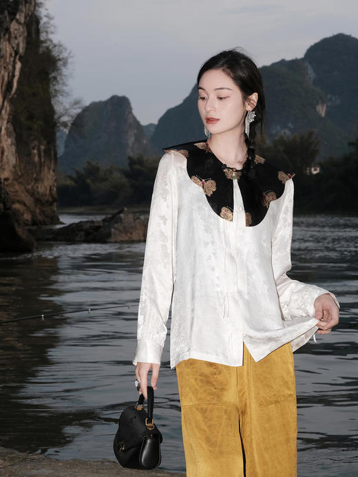 盛唐婧 |黑金蝴蝶云肩 商品图6