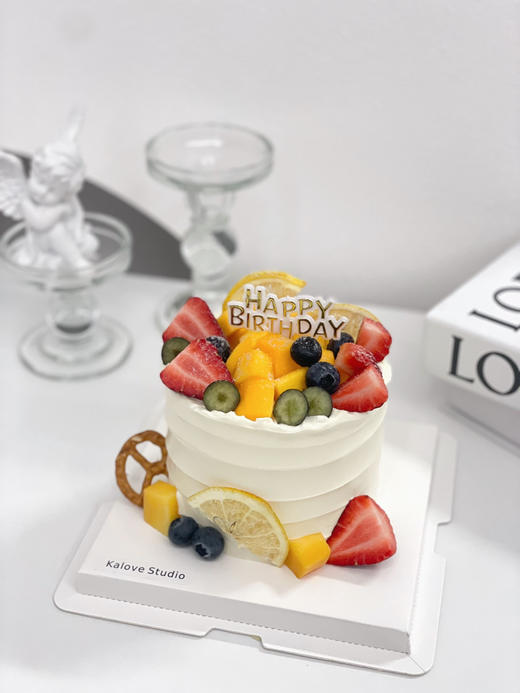 水果简约森系蛋糕（不是草莓季节会树莓替换） 商品图1