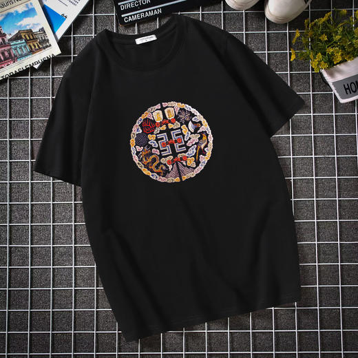 【Q】【新款DAL】大码夏季短袖T恤潮款圆领印花多色加肥加大男士打底上衣半袖 商品图1