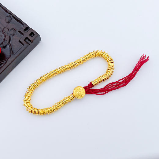 【限时克减150元】足金999.9 #盘缠 #小红书 古法红绳盘缠手串（周长约16cm）(AVGFSCW00001)补差价）预售产品下单后不退款不退货不换货不补差价 商品图1