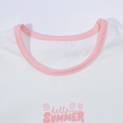 贝贝怡童装女童套装2024新款夏季儿童t恤薄款夏季洋气女宝宝夏装ZB2DT020 商品图5