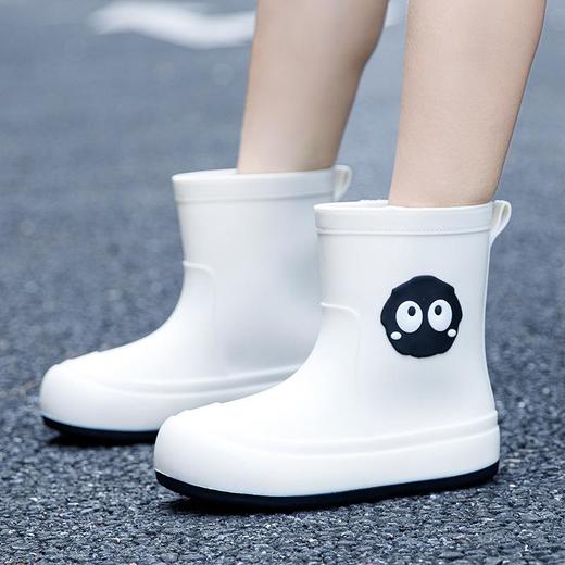 【韩版可爱怪兽卡通雨鞋】女防滑防水鞋外出加绒保暖雨靴学生户外水靴 商品图1