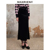 MAXRIENY精致复古丝绒鱼尾半裙2023秋冬新款法式长裙(货号:MS88SK522) 商品缩略图2