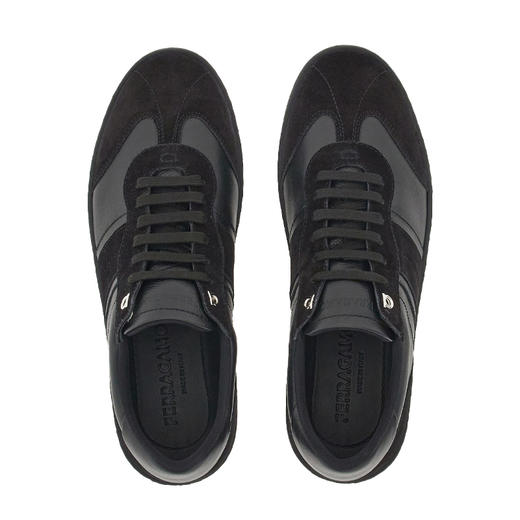 【一】FERRAGAMO 菲拉格慕 男士标识装饰低帮休闲鞋 黑色 765745 商品图1