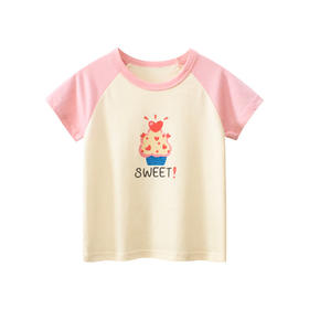 童装夏季新品儿童短袖T恤打底衫女宝宝衣服  27home-HT9196