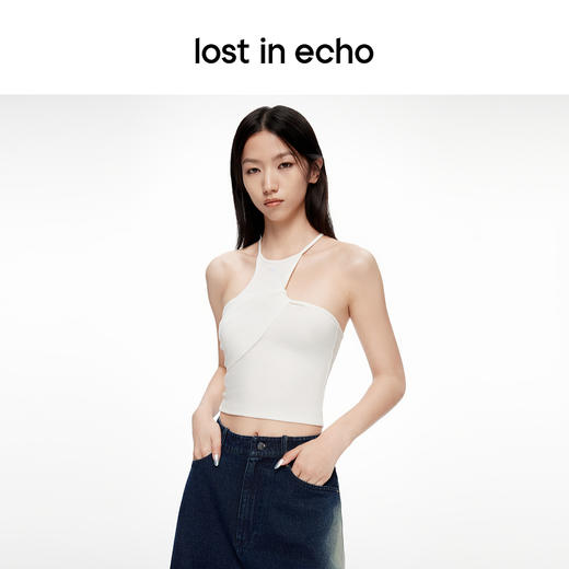 lost in echo2024春夏新品设计师品牌扭结不对称工字背心潮流百搭 商品图2