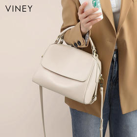 大容量邮差包 | VINEY含牛皮2024新款春夏复古斜挎单肩包包V90774