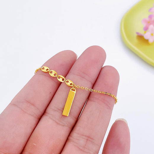 【限时克减150元】足金999.99 【精品】五9黄金调节AB链猪鼻子上上签手链(ACSL00164)（预售产品下单后不退款不退货不换货不补差价）（预售产品下单后不退款不退货不换货不补差价） 商品图2