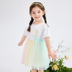 笛莎Deesha 女童连衣裙2024年新款网纱连衣裙